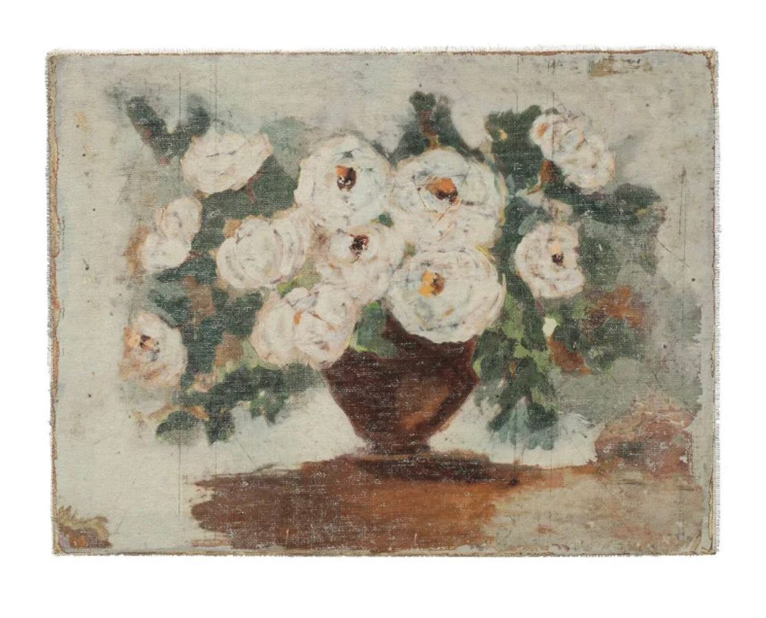Canvas Wall Decor w/Flowers in Vase