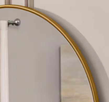 Large Round Gold Classic Accent Mirror
