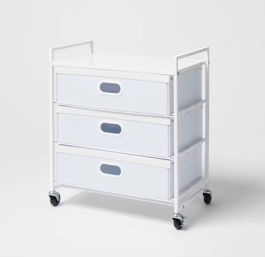 Rolling 3-Drawer Cart