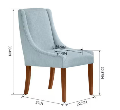 Leaham Charleston Blue Upholstered Dining Chairs (Set of 2)
