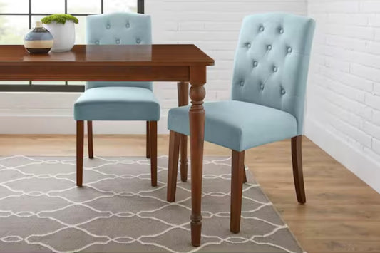 Beckridge Aloe Blue Tufted Upholstered Dining Chair