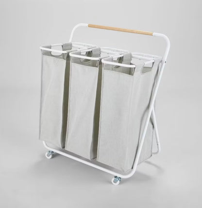 Rolling Triple Sorter Hamper