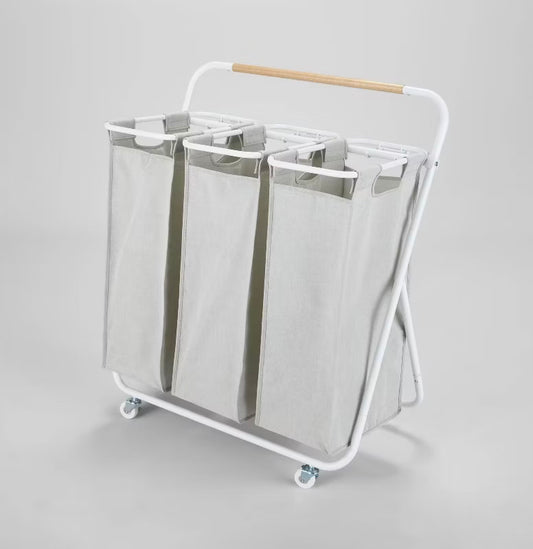 Rolling Triple Sorter Hamper