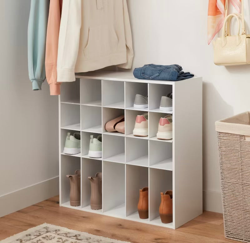 4 Tier Stackable Shoe Cubby