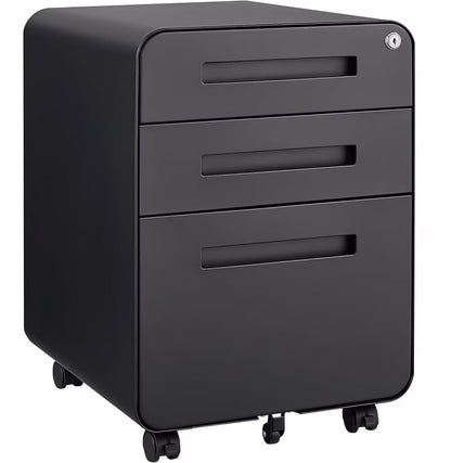 Nasitip 3 Drawer Rolling File Cabinet (No Key)