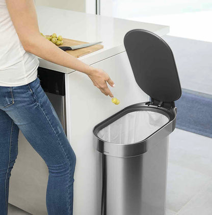 45L Slim Kitchen Step Trash Can