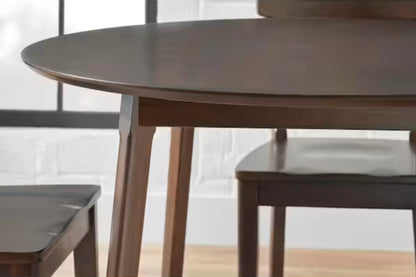 Saskia Sable Brown Wood Round Dining Table