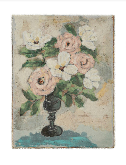 Canvas Wall Decor w/Flowers in Vase