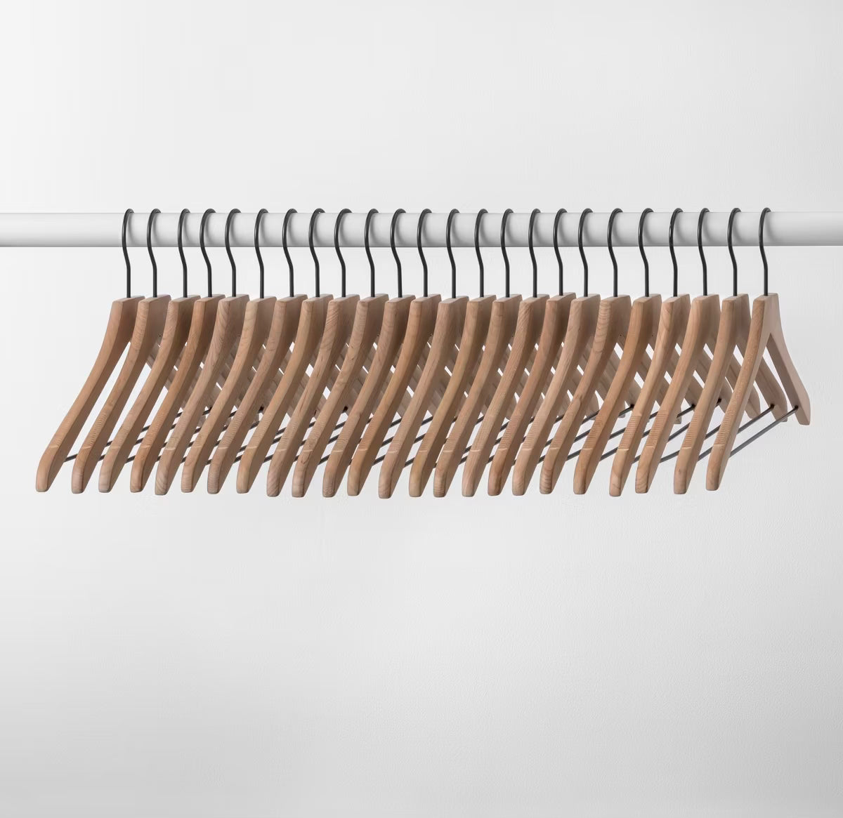 Natural Wood 24pk Suit Hangers