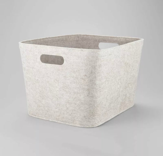 Medium Felt Basket w/Stitching
