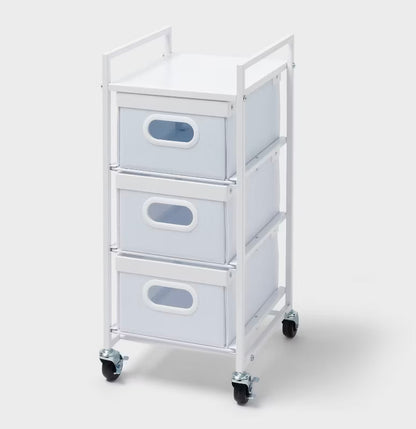 Narrow Rolling 3-Drawer Cart
