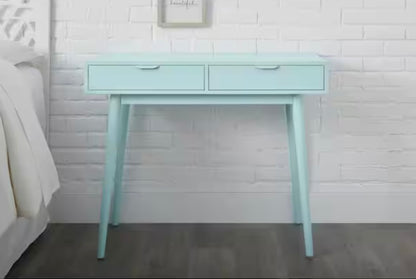 Amerlin Seafoam Blue Wood Desk