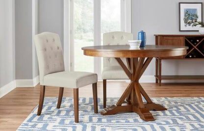 Beckridge Biscuit Beige Upholstered Tufted Dining Chairs (Set of 2)