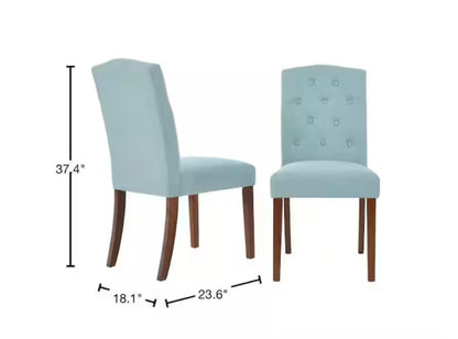 Beckridge Aloe Blue Tufted Upholstered Dining Chair