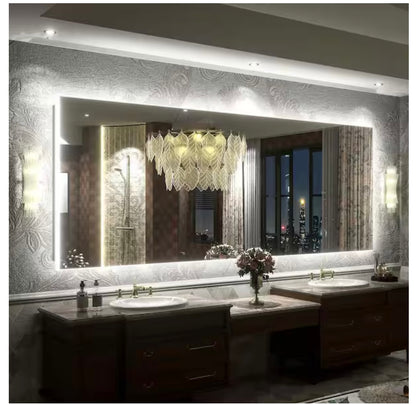 Apmir 96”x36” Frameless Anti-Fog Vanity Mirror