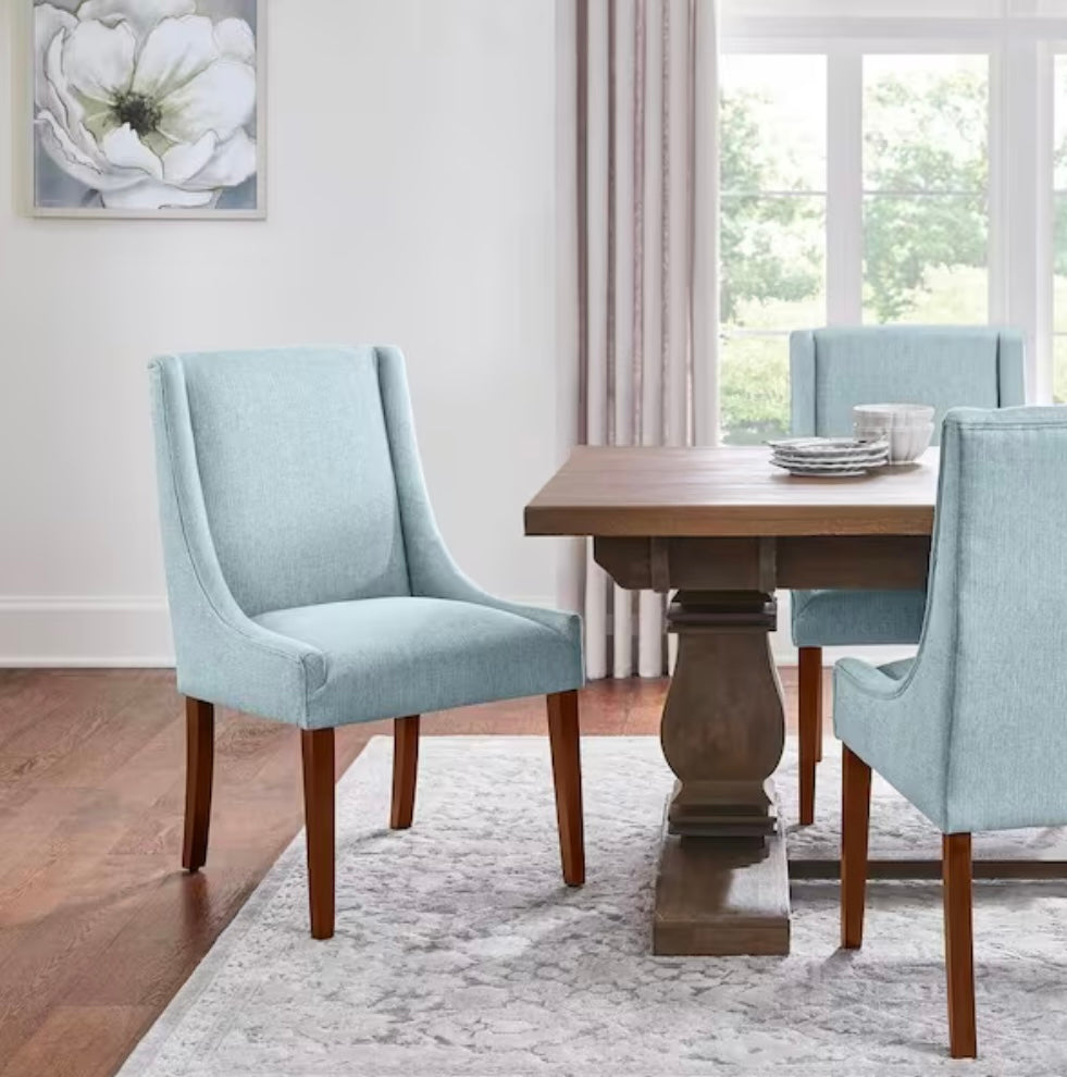 Leaham Charleston Blue Upholstered Dining Chairs (Set of 2)