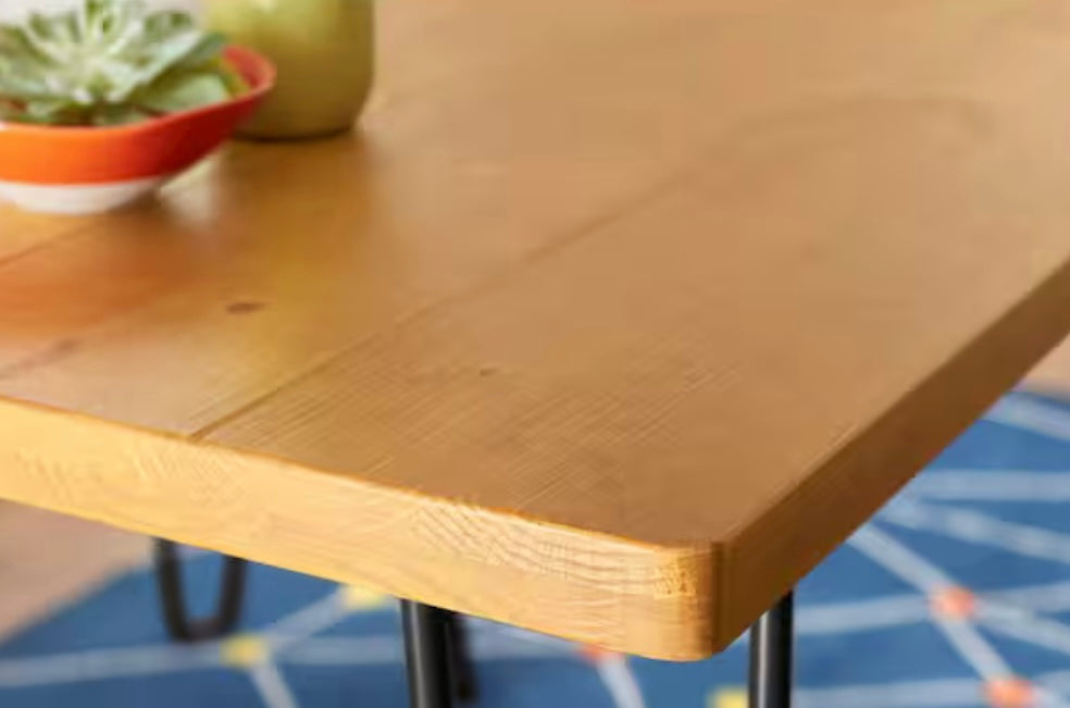 Banyan Honey Brown Wood Rectangular Dining Table