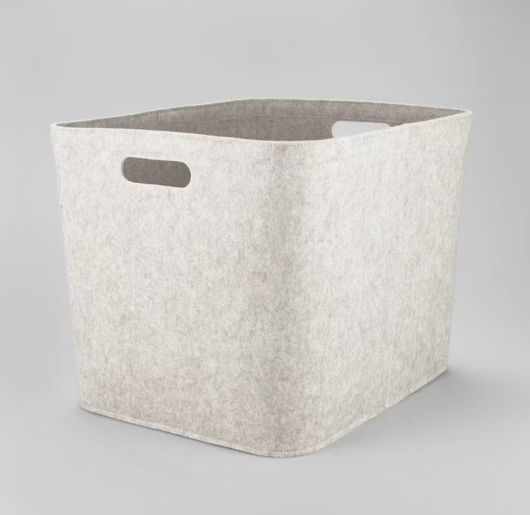 Large Felt Basket w/Stitching