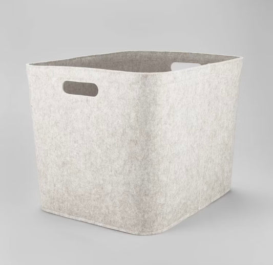 Large Felt Basket w/Stitching