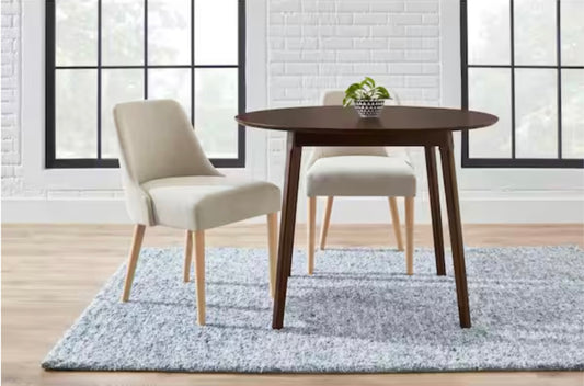 Saskia Sable Brown Wood Round Dining Table