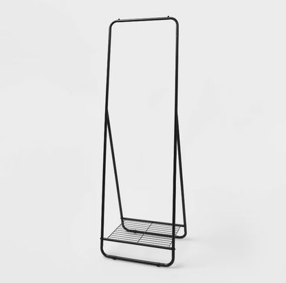 Narrow Clothing Rack w/Shoe Rack