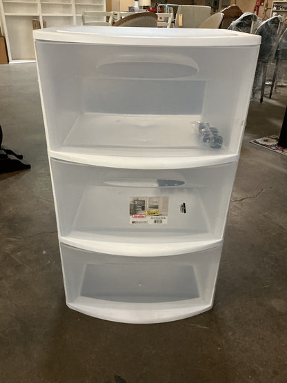 Sterilite 3 Drawer Cart w/Clear Drawers