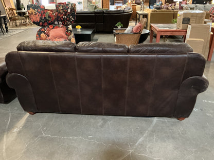 Leather Sofa w/Nailheads