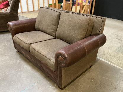 American Heritage Leather & Fabric Loveseat