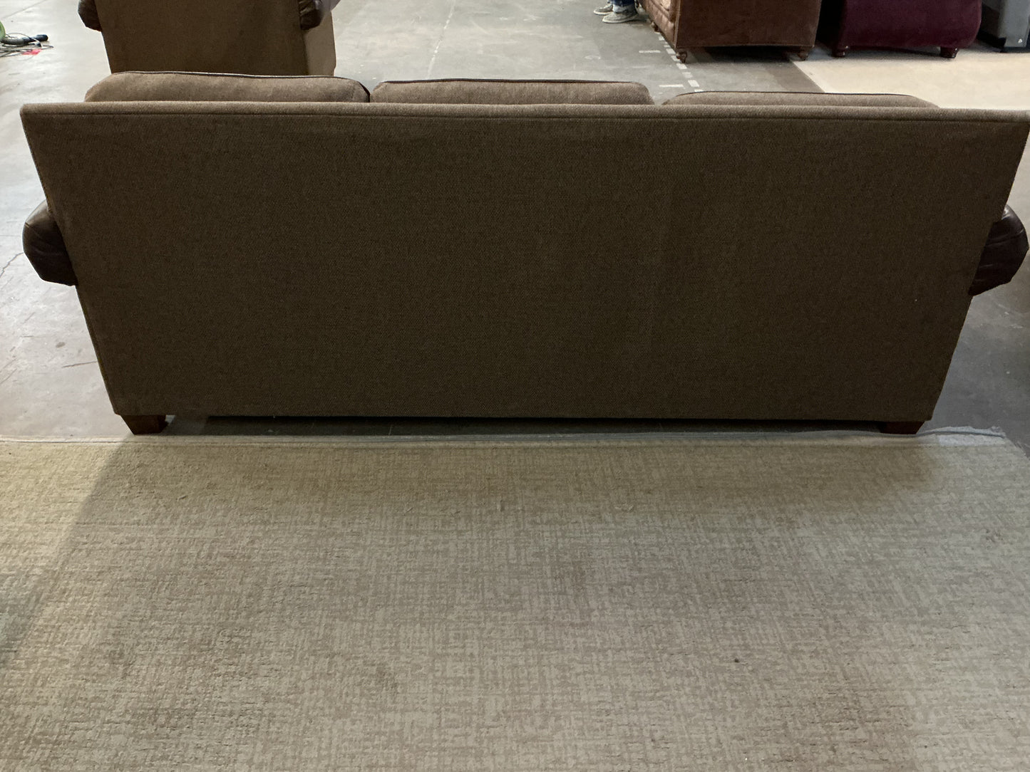 American Heritage Leather & Fabric Sofa