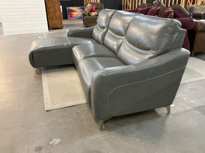 Domio Stone Leather 3 Pc Sectional