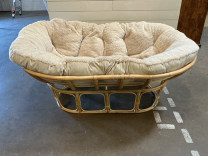 Faux Fur Double Papasan Chair
