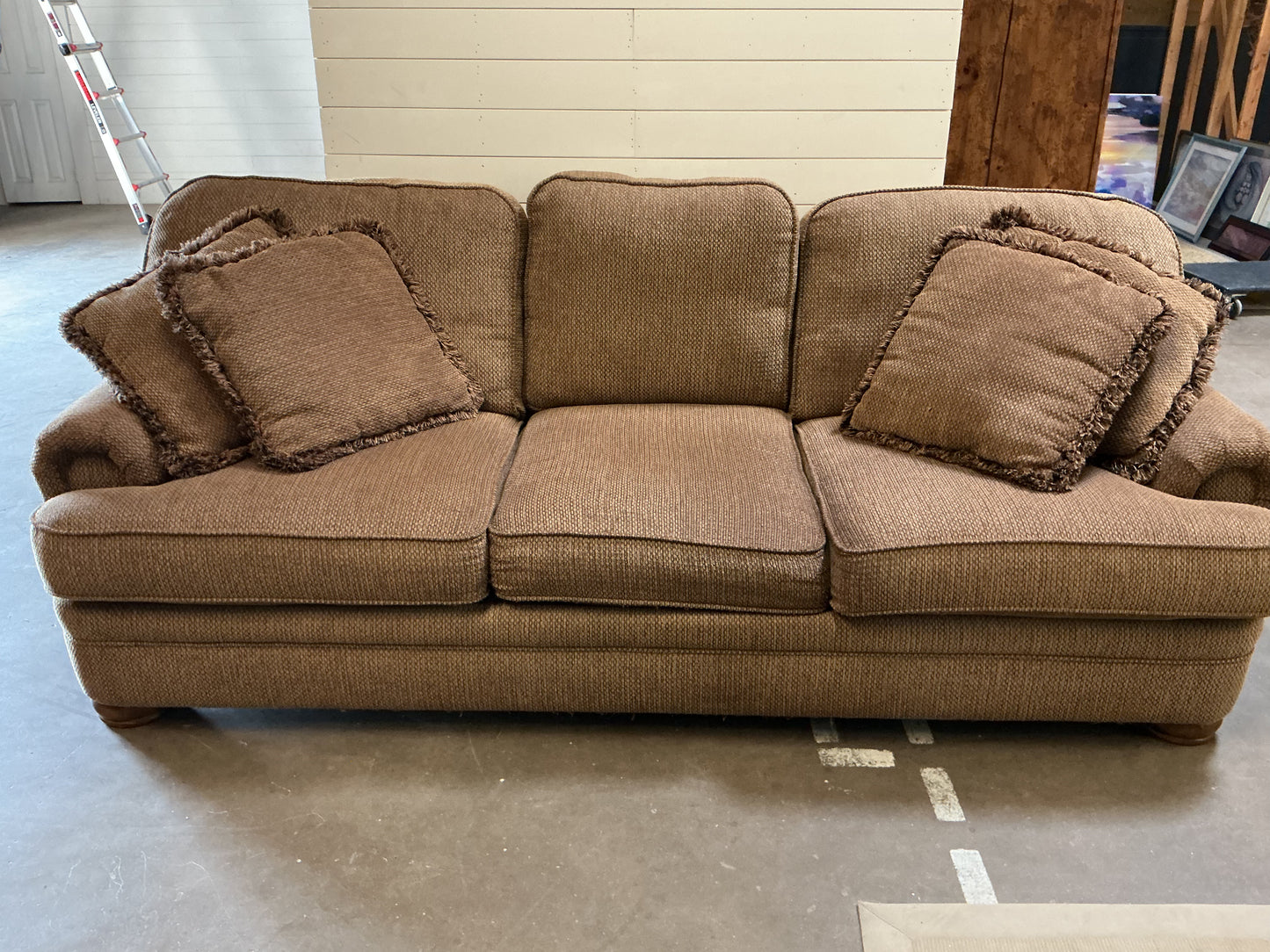 Upholstered Rolled Arm Sofa