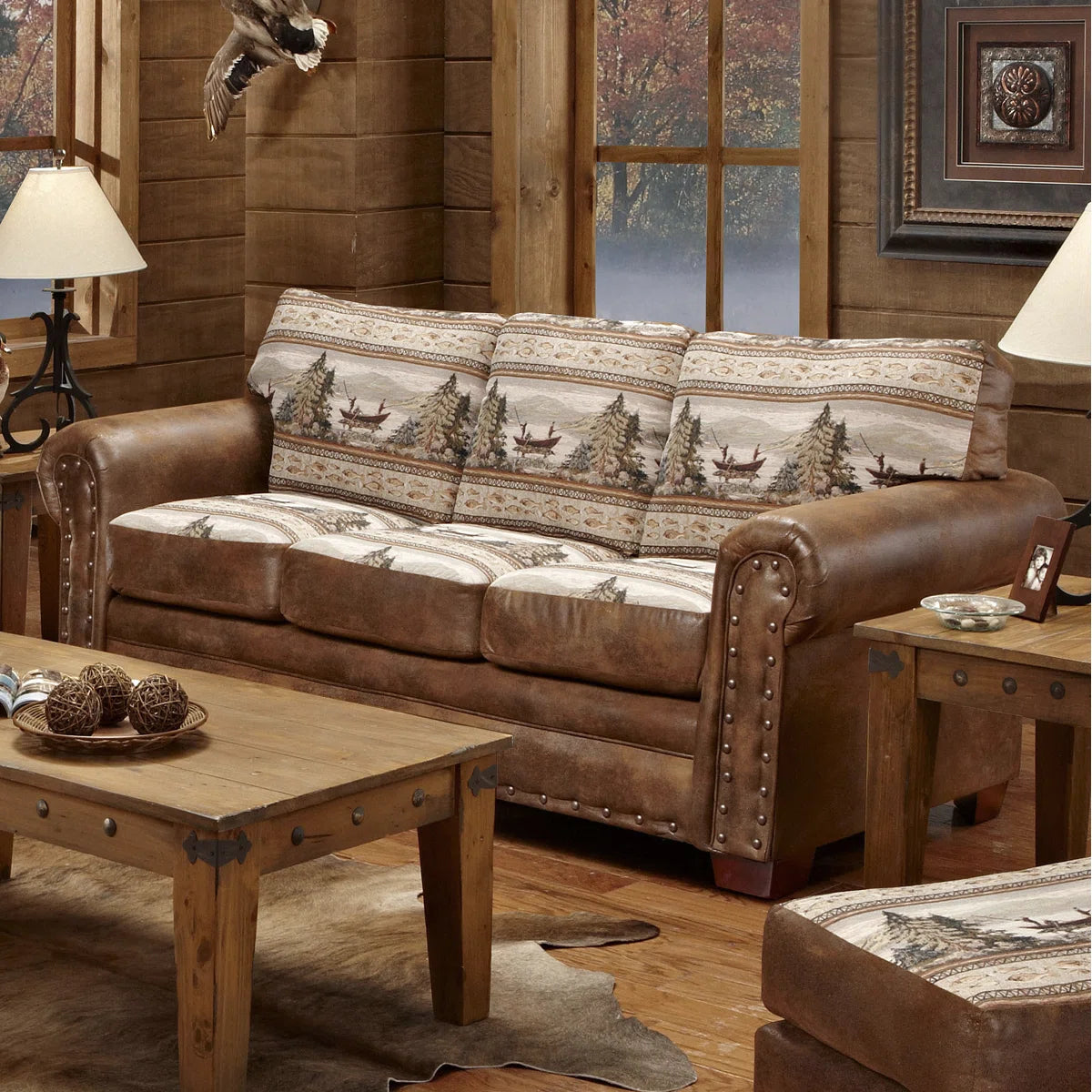 Charlie 88” Round Arms Sofa Bed