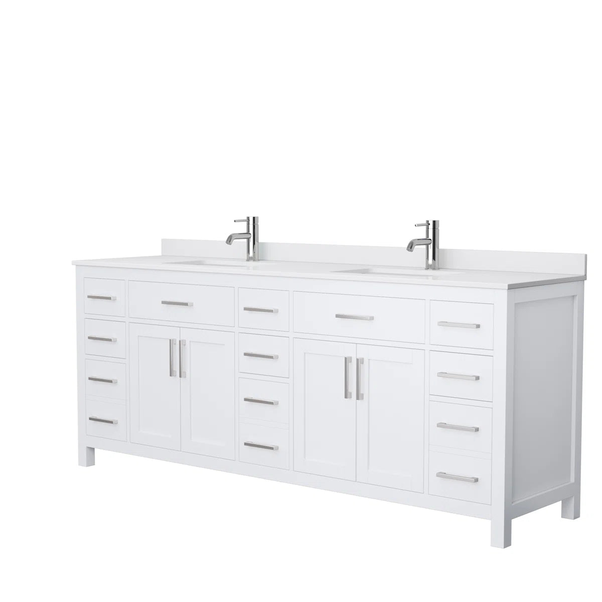 Beckett 84” Freestanding Double Bathroom Vanity