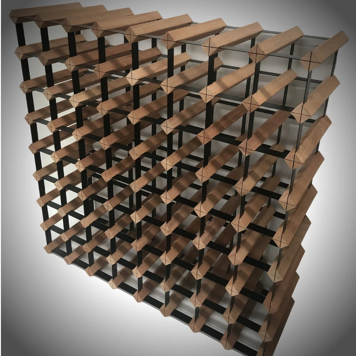 72 Bottle Timber Wine Rack (Hardwood Finish)