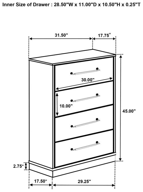Coaster 4 Drawer Chest