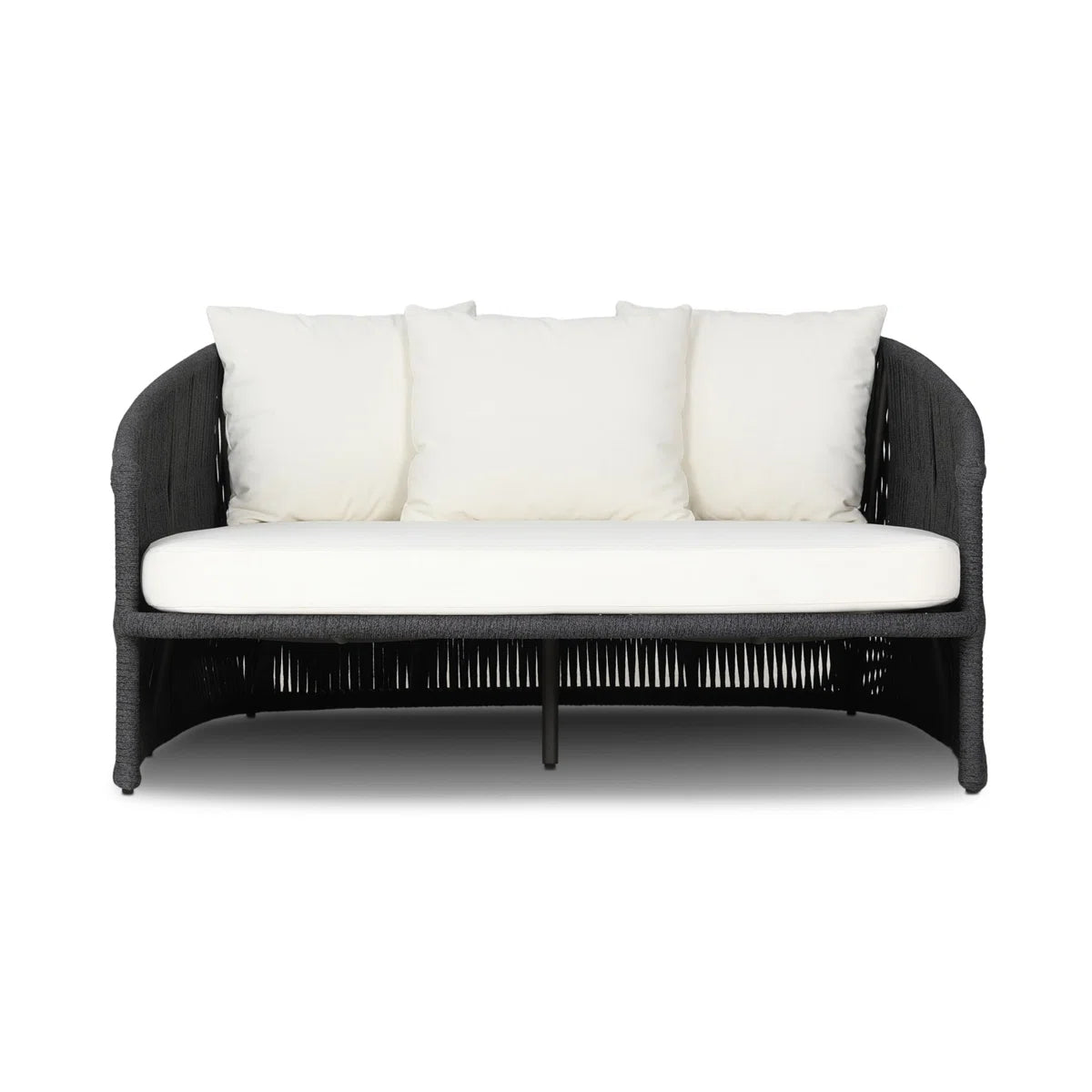 Ailena Rounded Back Wicker Patio Daybed