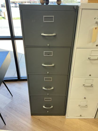 Metal 4-Drawer Vertical File Cabinet w/Key
