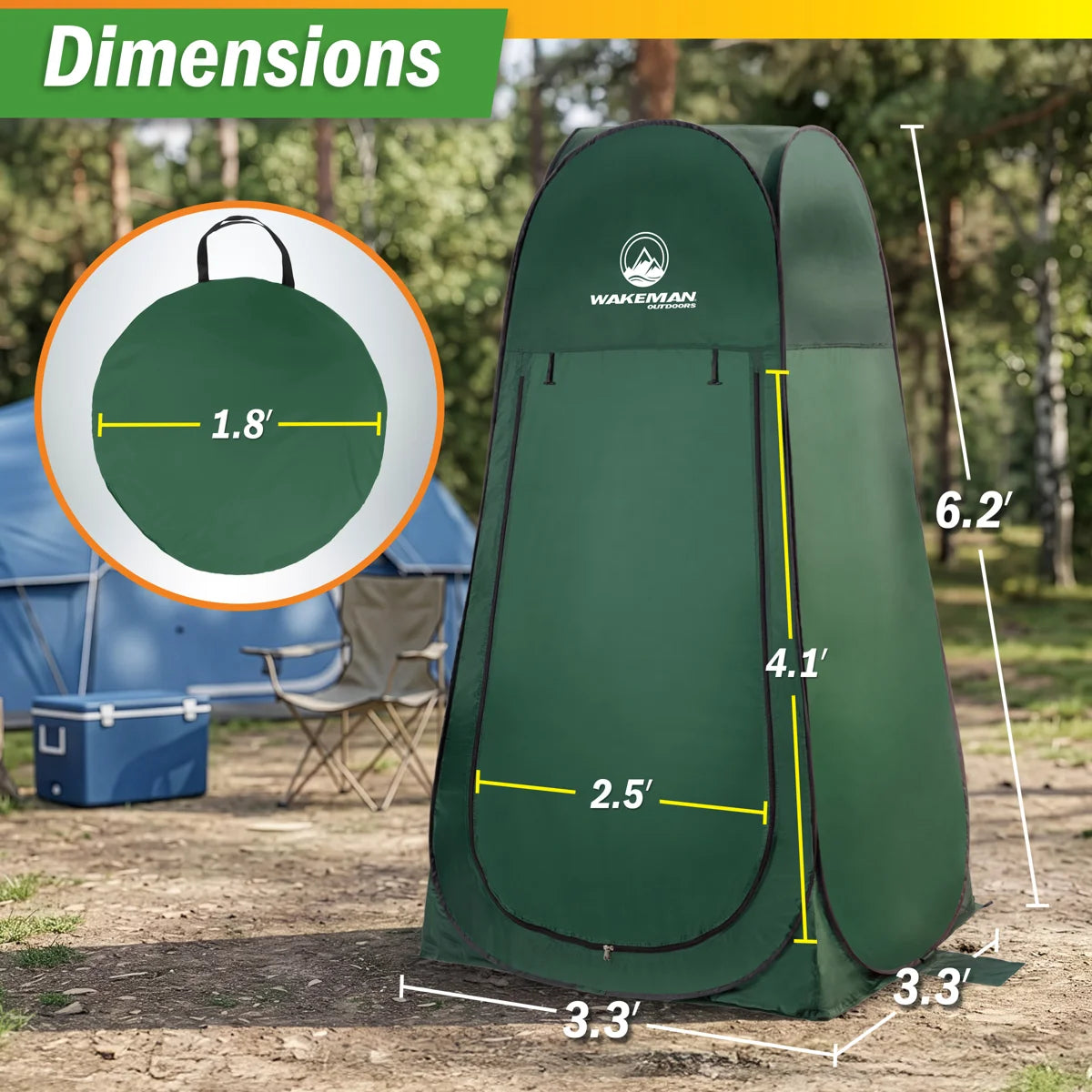 Wakeman Pop Up Changing Pod (3.3 x 3.3 x 6.2ft)