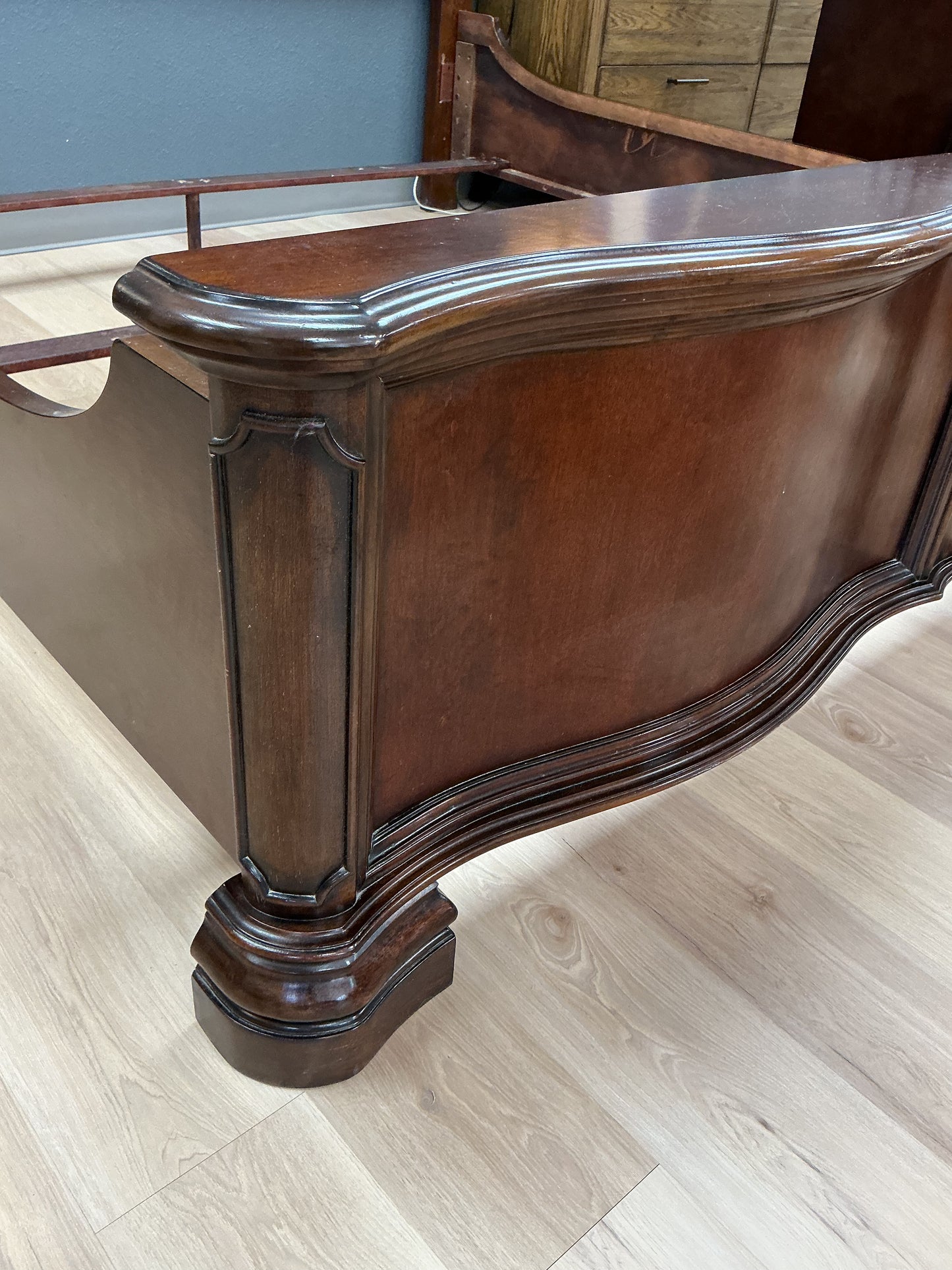 Solid Wood Cherry King Sleigh Bed