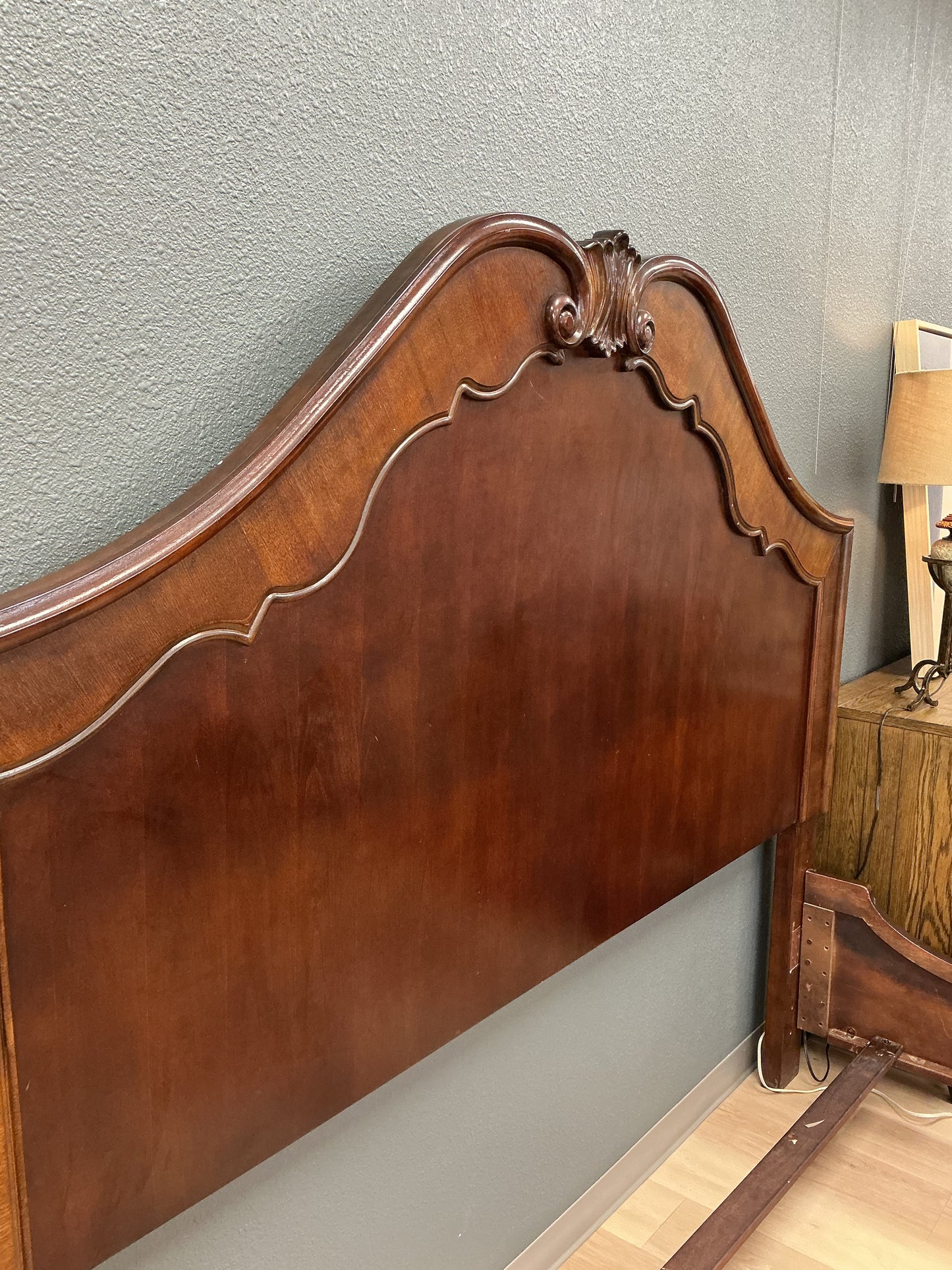 Solid Wood Cherry King Sleigh Bed