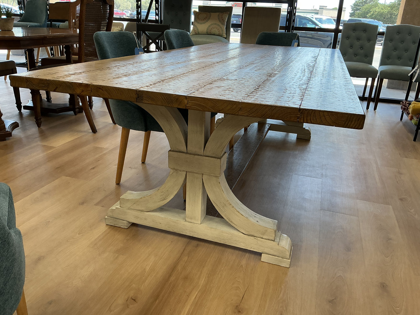 Anderia 96” Pine Wood Dining Table
