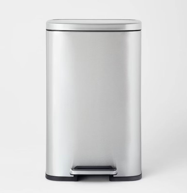 45L Stainless Rectangular Step Trash Can