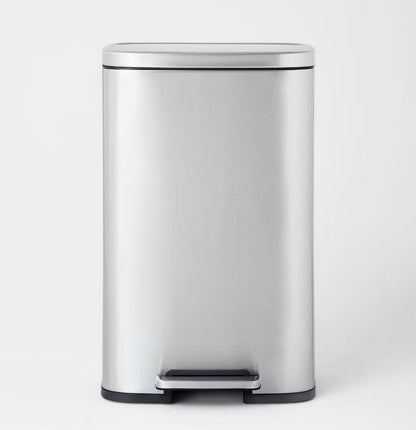 45L Stainless Rectangular Step Trash Can