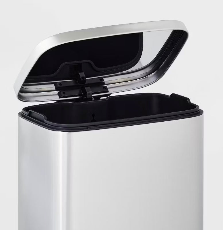 45L Stainless Rectangular Step Trash Can
