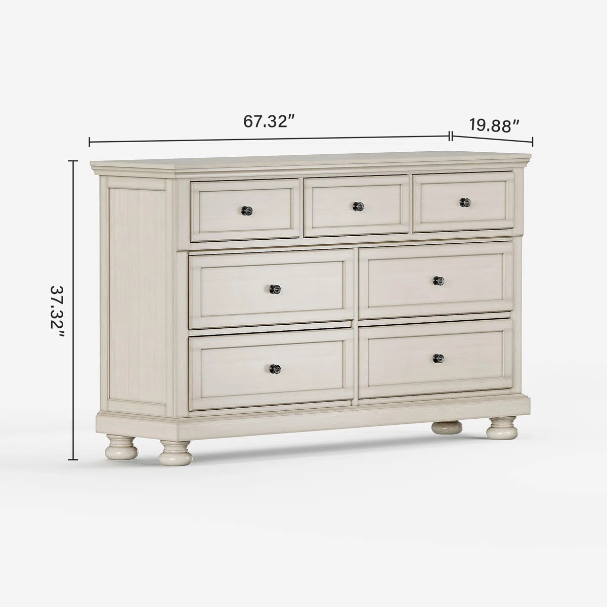7 Drawer Wood Vanity/Dresser by One Allium Way