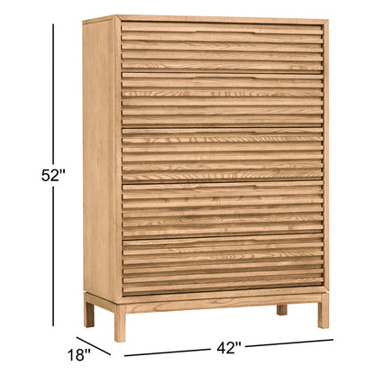 Finnian 5 Drawer Wood Dresser
