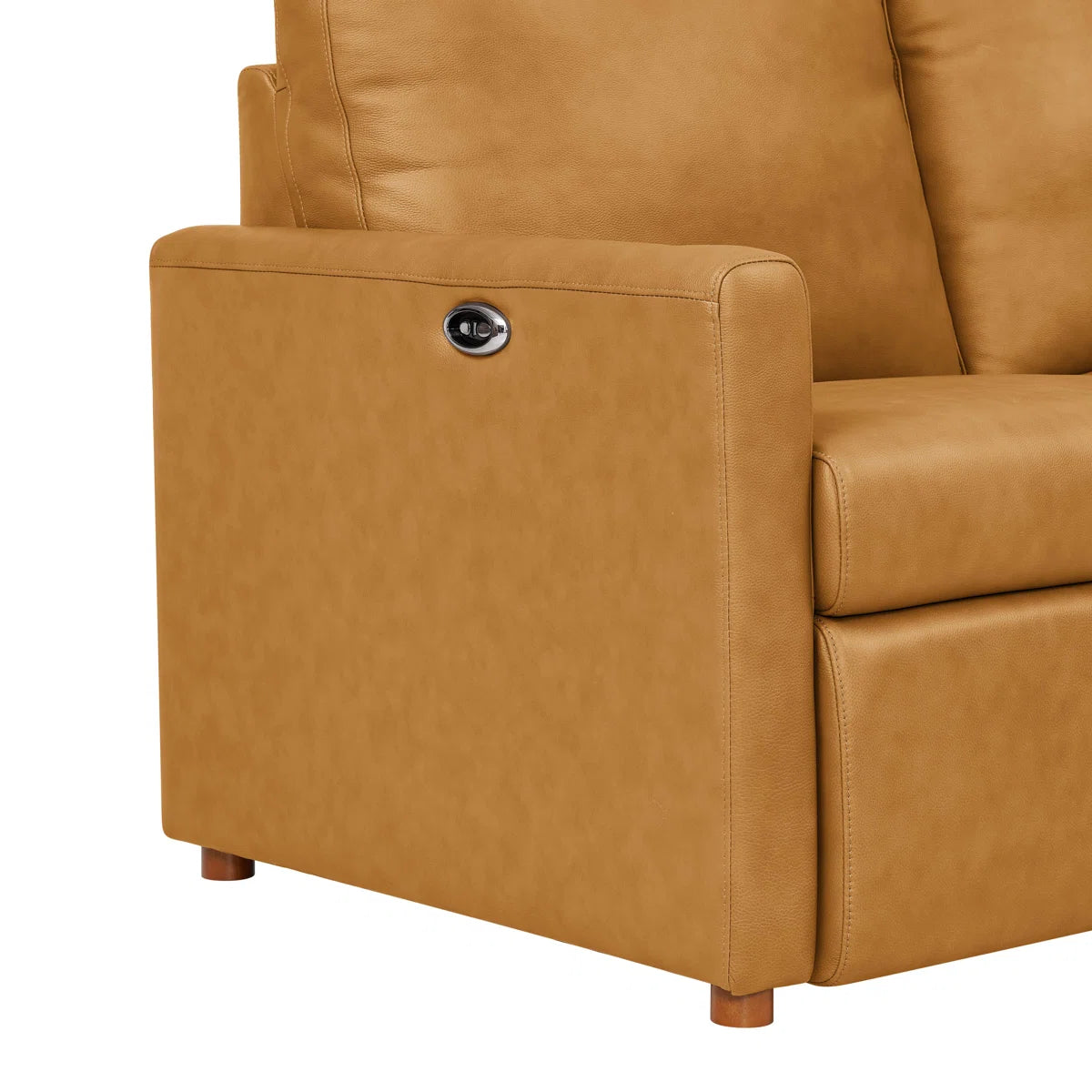 Genuine Leather Match Power Reclining Sectional