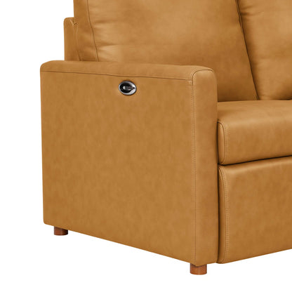 Genuine Leather Match Power Reclining Sectional