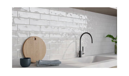 Satori Pearl White 3” x 12” Ceramic Subway Wall Tile (3 boxes)
